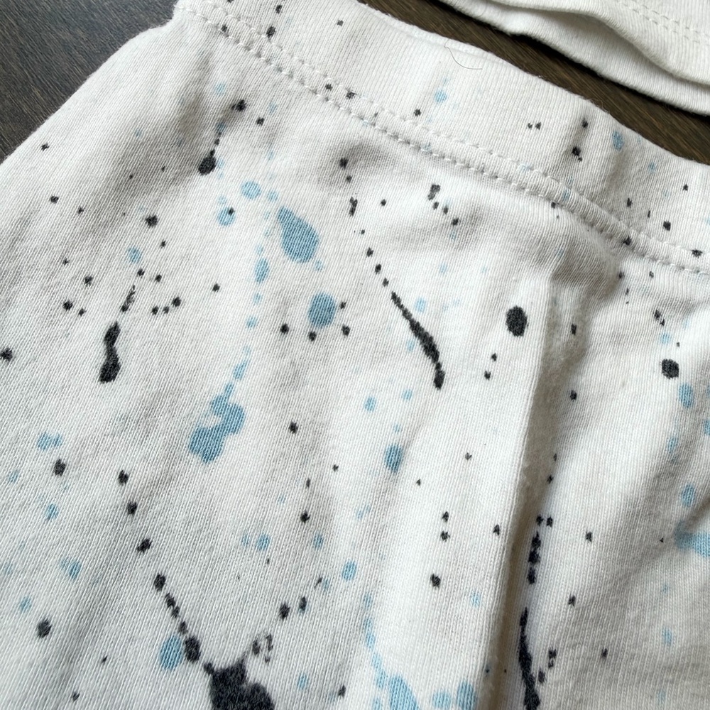 Cream & Blue Splatter-Print Kids Set - Picture 8 of 12
